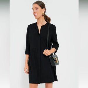 Tuckernuck NEW Black Stretch Crepe Royal Shirt Dress Size Medium